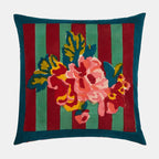 Coussin carré crème foncé Lisa Bouquet