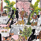 Imprimé de salle de bal rose