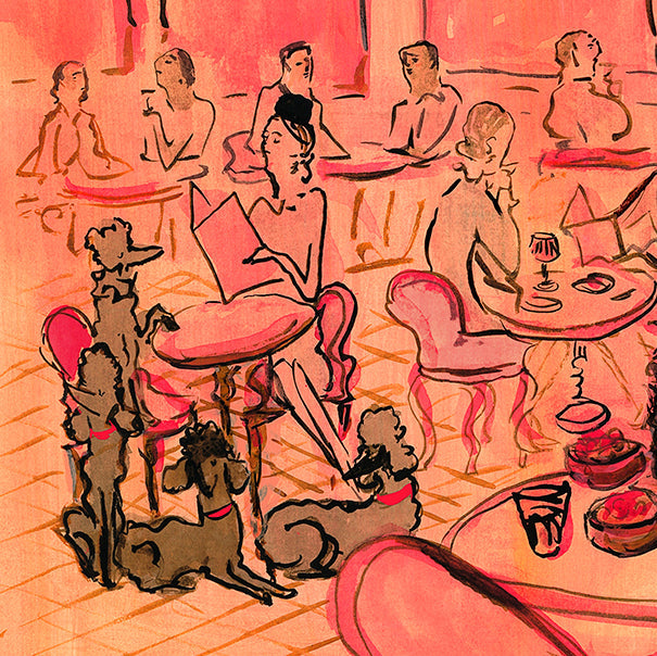 Caniches au Pink Bar Imprimer