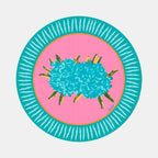 Set de table rond rose laurier-rose