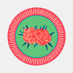 Set de table rond à feuillage de laurier-rose vert