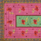 Couette junior Ibisco vert rose