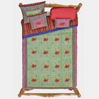 Couette Ibisco Vert Rose