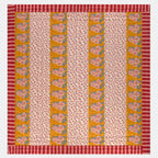 Couette dorée à rayures léopard