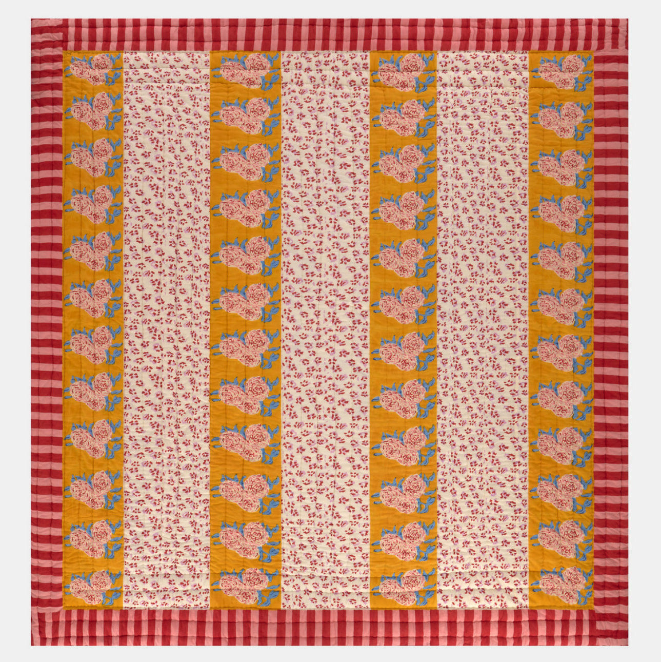 Couette dorée à rayures léopard