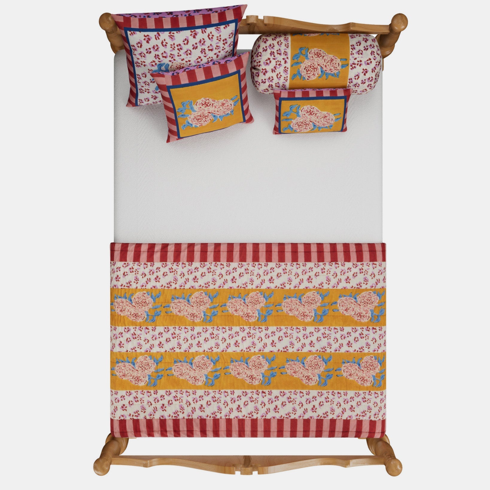 Couette junior à rayures léopard dorées