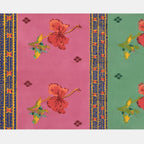 Chemin de table Ibisco vert rose