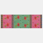 Chemin de table Ibisco vert rose