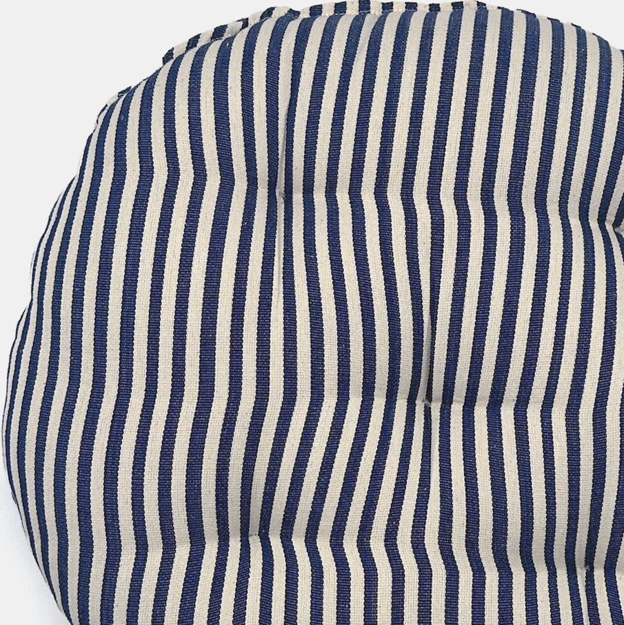 Coussin de siège rond en denim fin