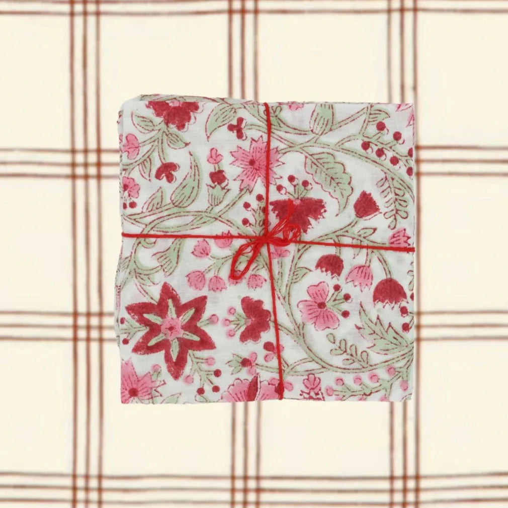 Serviettes Chrysanthème Brigitte : Lot de 4