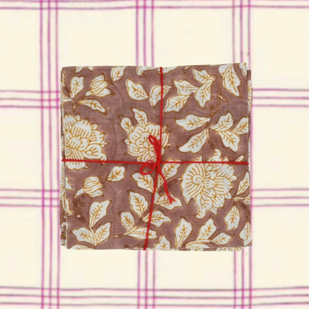 Serviettes Iris Rosewood : Lot de 4