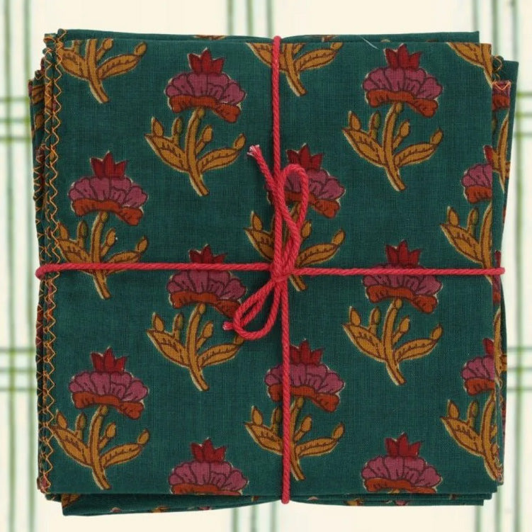 Serviettes Oxalis Pond : lot de 4