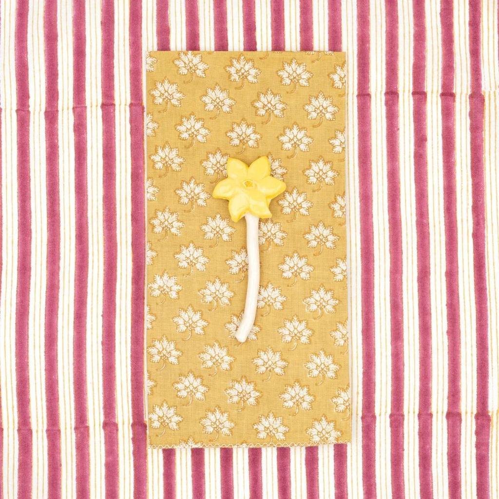 Serviettes Plumbago Gold : lot de 4