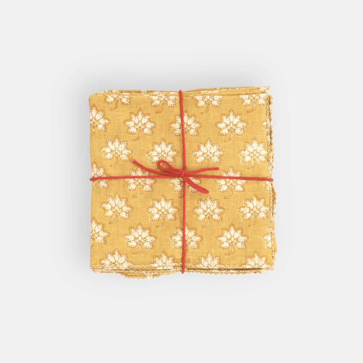 Serviettes Plumbago Gold : lot de 4