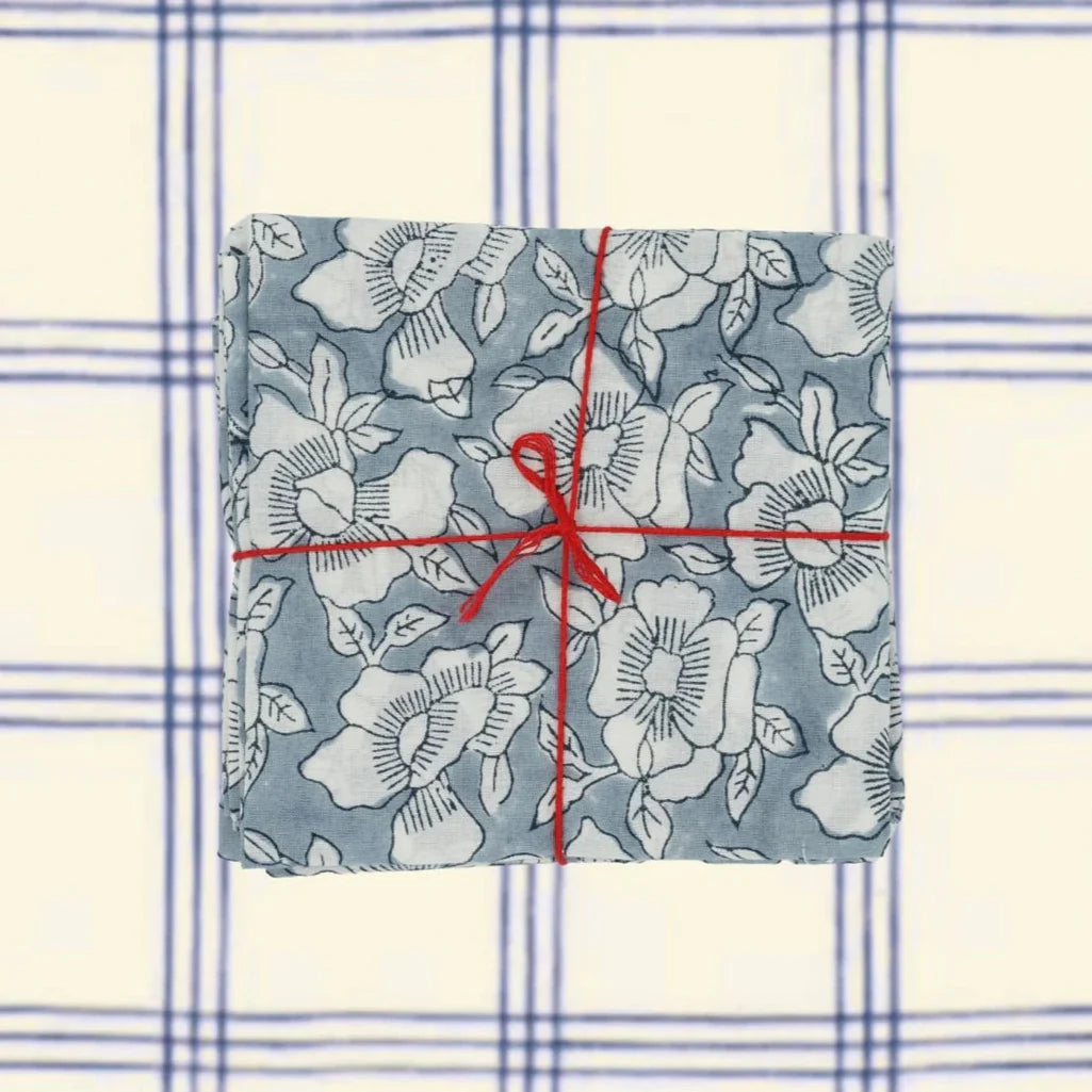 Serviettes Primrose Ciel : Lot de 4