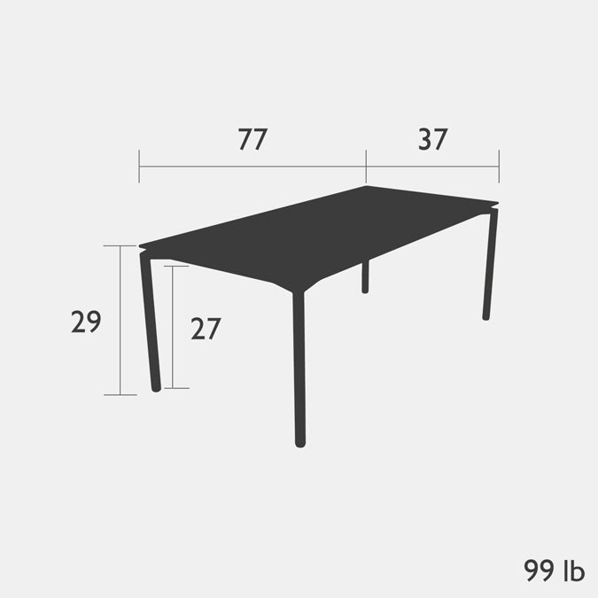 Table à manger Calvi 77 x 37