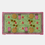 Nappe en coton Ibisco vert rose
