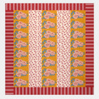 Nappe en coton doré à rayures léopard