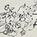Composition florale à l'encre de Chine par Aislinn Forbes